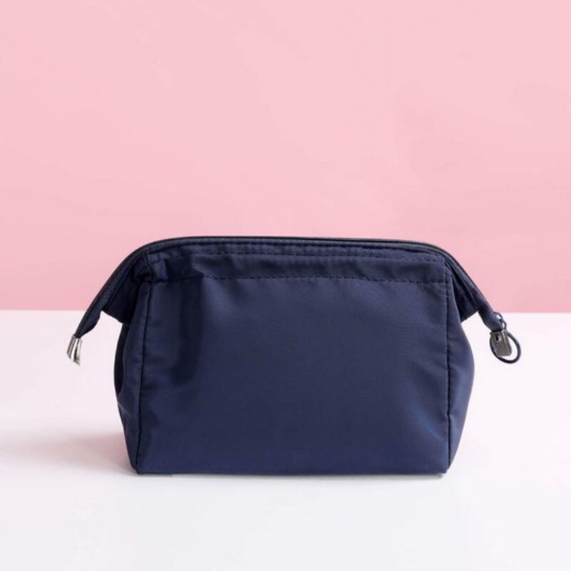 Neceser de viaje para maquillaje, bolsa de viaje para cosméticos, bolso de maquillaje, organizador, resistente al agua: Drakblue