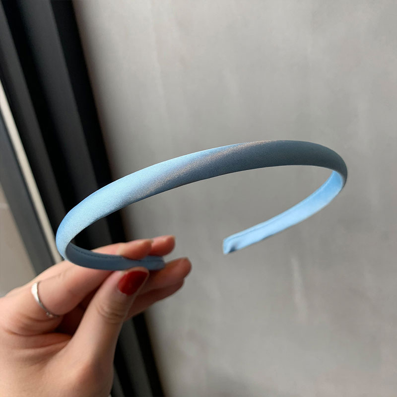 Diadema de satén rojo, azul y verde para mujeres y niñas, banda para el cabello para niños, accesorios para el cabello elásticos finos de Color sólido, tocado