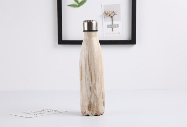 500ML bouteille d'eau vide isolé flacon Sport thermique froid froid tasse en acier inoxydable tasse en marbre tête tasse: B