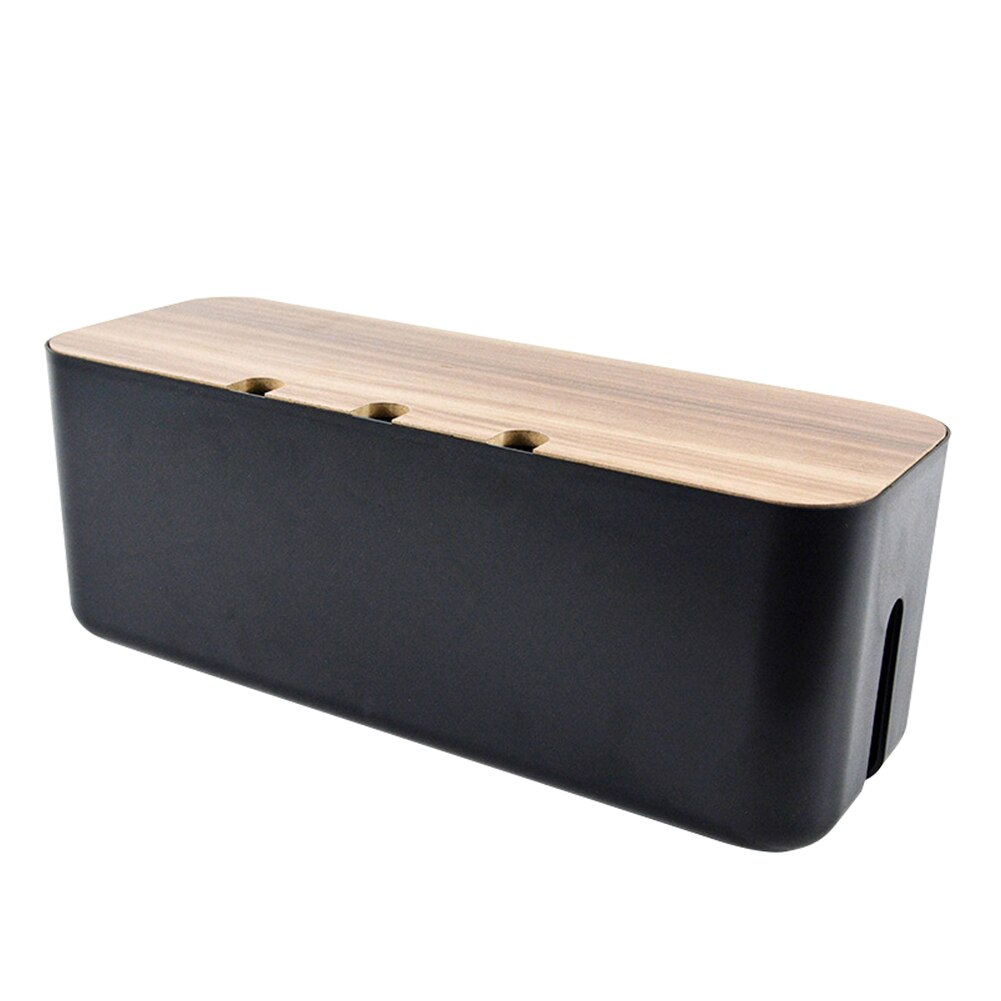 Surge Protectors Anti Dust Cable Management Box Organizer Cable Storage Power Strips Wire Case TV Cord Box: Maple Black