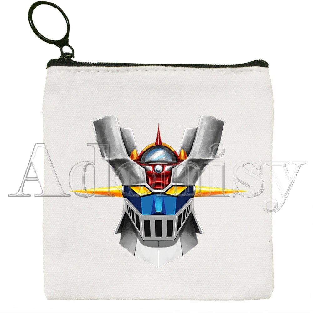 Mazinger Z Canvas Coin Purse Coin Purse Collection Canvas Bag Small Wallet Zipper Key Bag Hand