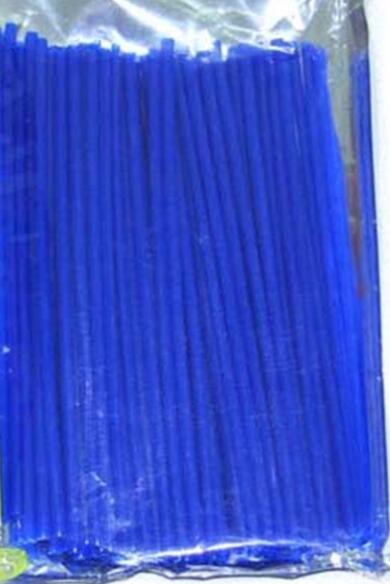 Moto 72Pcs Een Set 24Cm Motocross Dirt Bike Enduro Velg Spoke Lijkwaden Skins Covers Spoke Jassen Voor atv Ktm CRF230 V-Stormen: Blauw