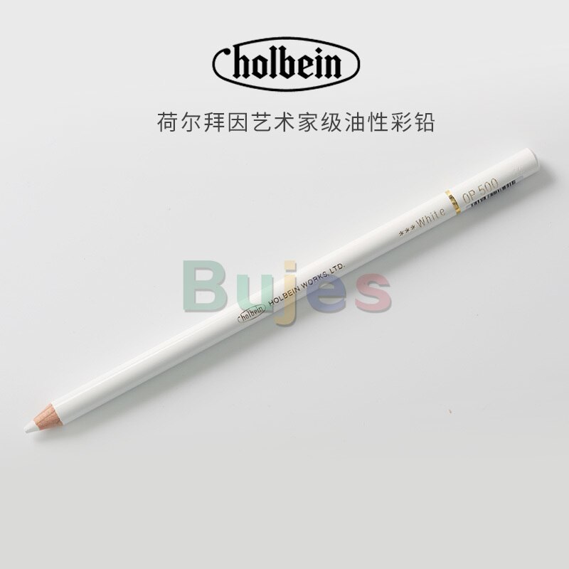 Holbein – crayon de couleur à l&#39;huile, blanc, noir, brillant, pour étudiants, fournitures d&#39;art