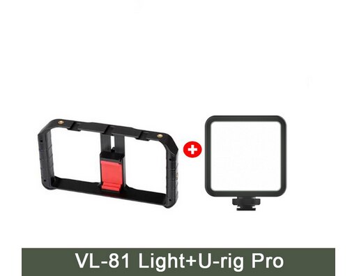 Ulanzi VL81 VIJIM 3200k-5600K 850LM 6.5W vidéo Mini LED Smartphone reflex rechargeable Vlog pour Sony A6400 A6300 lumière de remplissage: VL81-U-Rig Pro