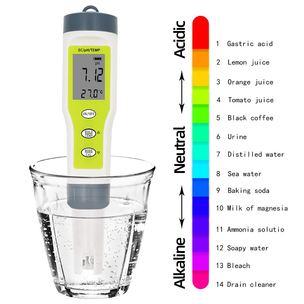 3 In 1 EZ9902 Ec Meter Water Quality Tester Ph Ec Temp Meter Vervangen Probe Zuiverheid Maatregel Tool Zuurgraad Testers voor Zwembad 20% Off