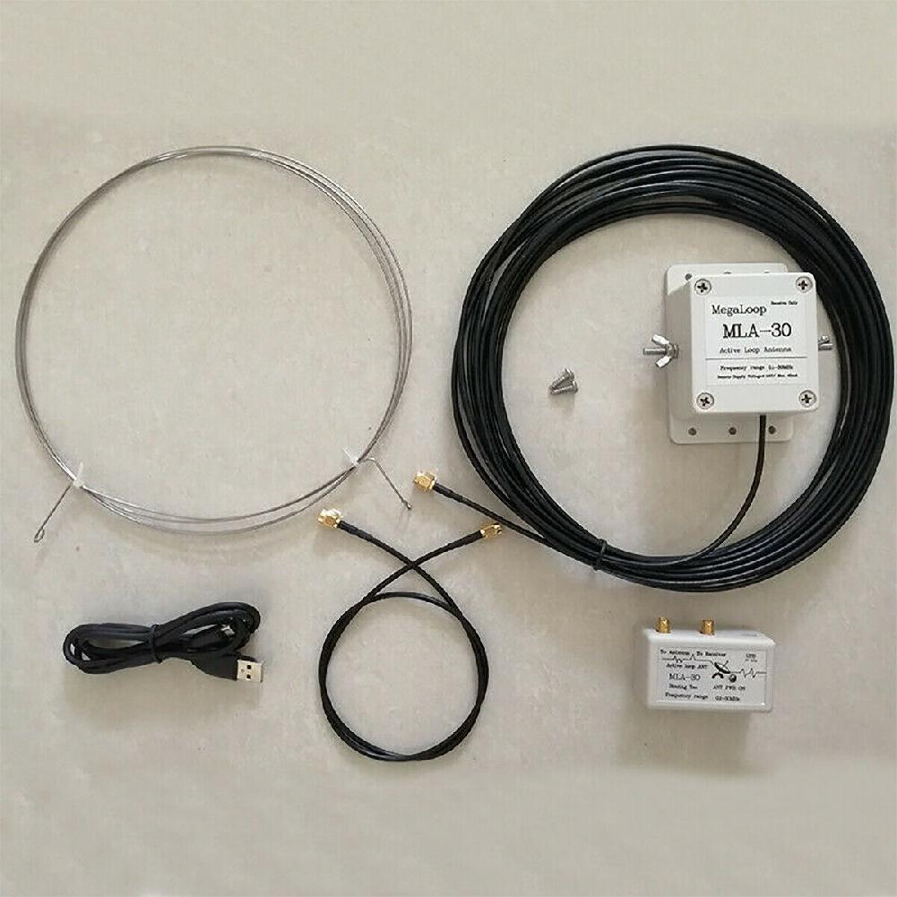 MLA-30 Ring Active Receive Antenna Low Noise Medium Short Wave Loop Active High Gain 100KHz-30MHz Receive Antenna 1PC