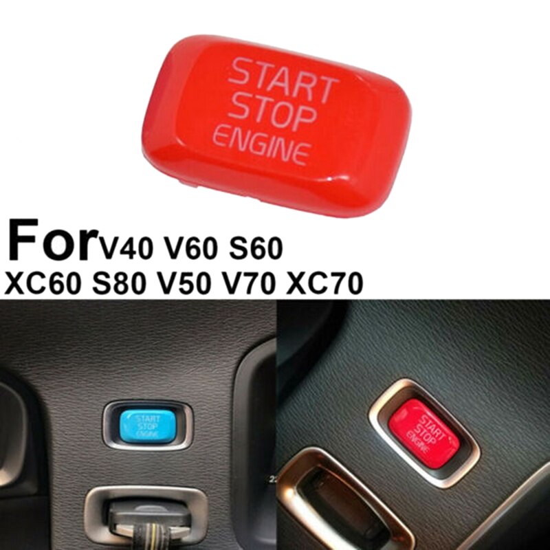 Car Engine Start Stop Switch Button Cover for Volvo V40 V60 S60 XC60 S80 V50 V70 XC70