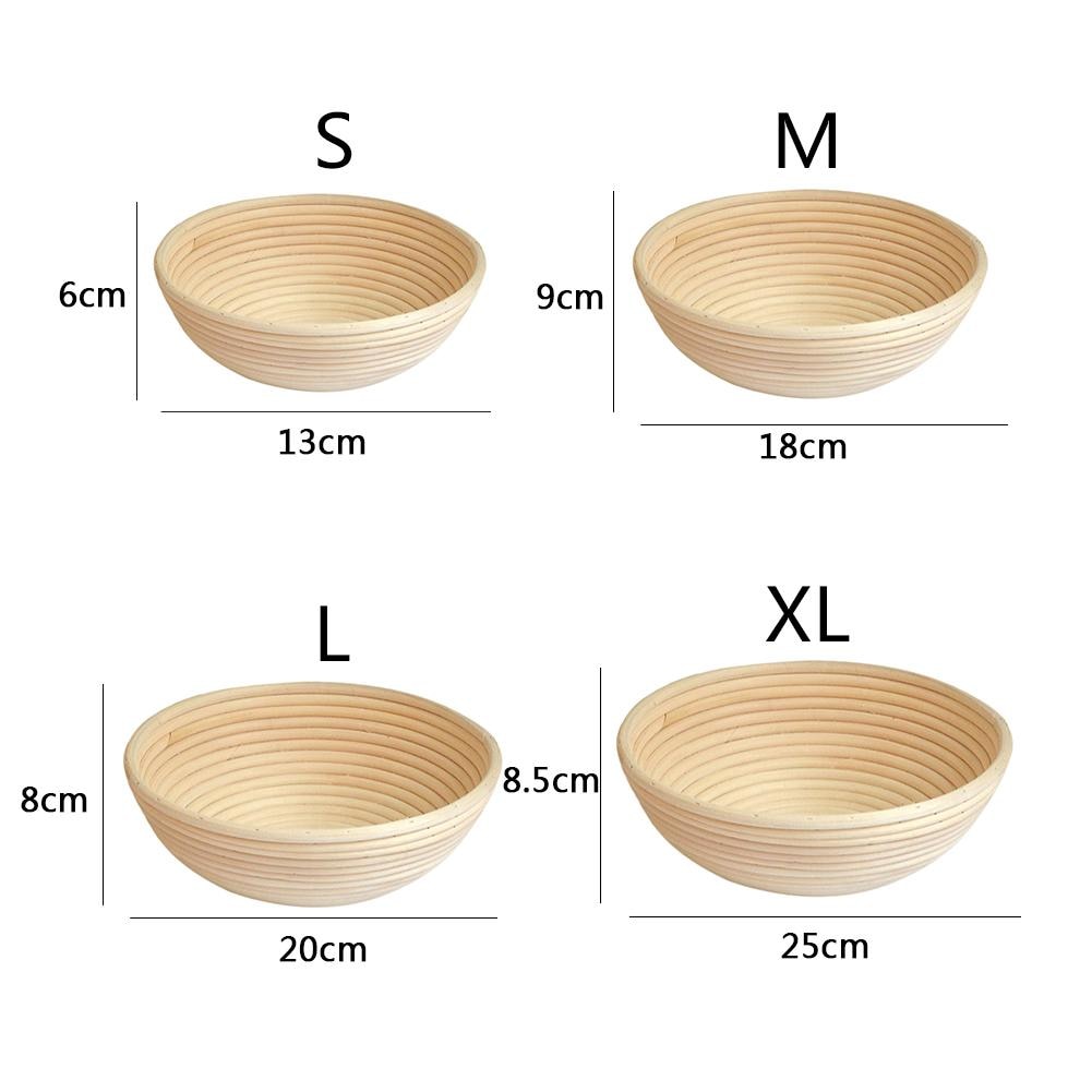Round Shaped Dough Proofing Basket Rattan Banneton Brotform Bread Fermentation Baskets Bowl Baking kitchen Tools