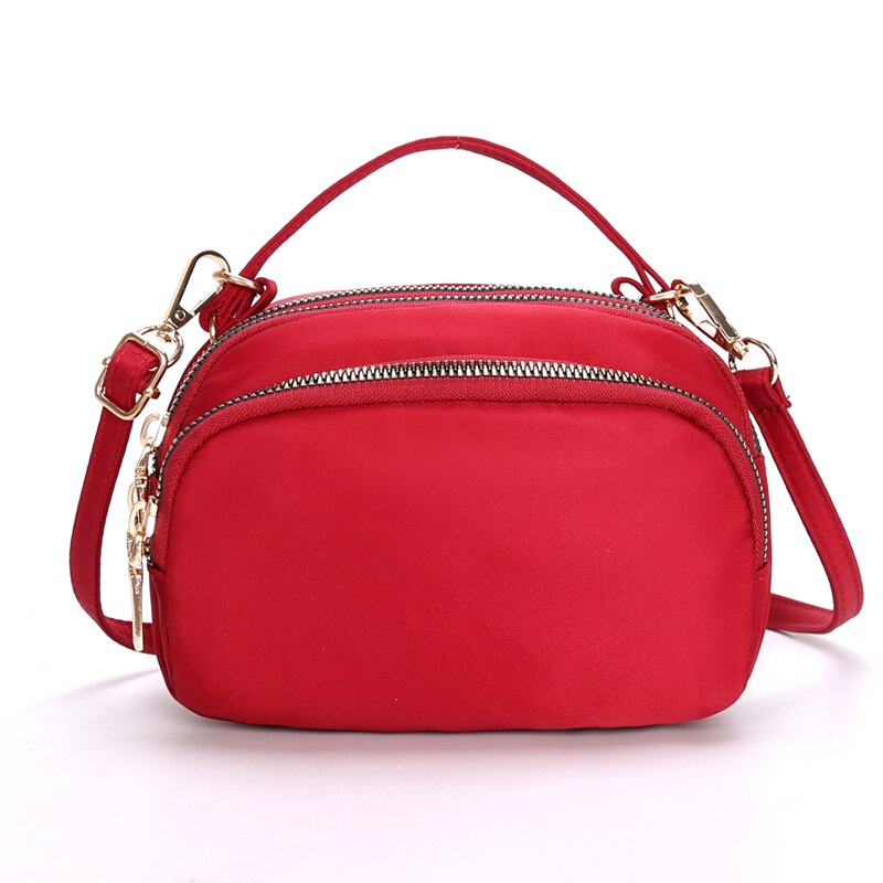 Luxus Frauen Nylon Schulter Taschen Bote Tasche Wasserdicht Mini lässig oben-griff Dame Handtasche Reise Tote frauen Crossbody tasche: Rot