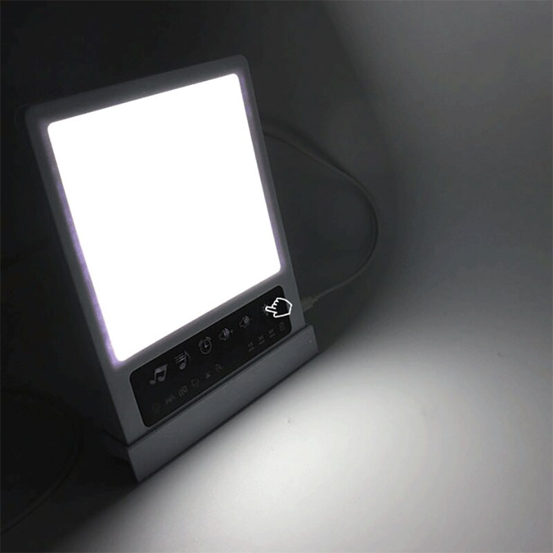 Ljusterapilampa, ledsen terapi ljusbord glad ljus led ljusterapilampa sömnhjälpmedelsmaskin dimmer anti-trötthetslampa tidsinställd