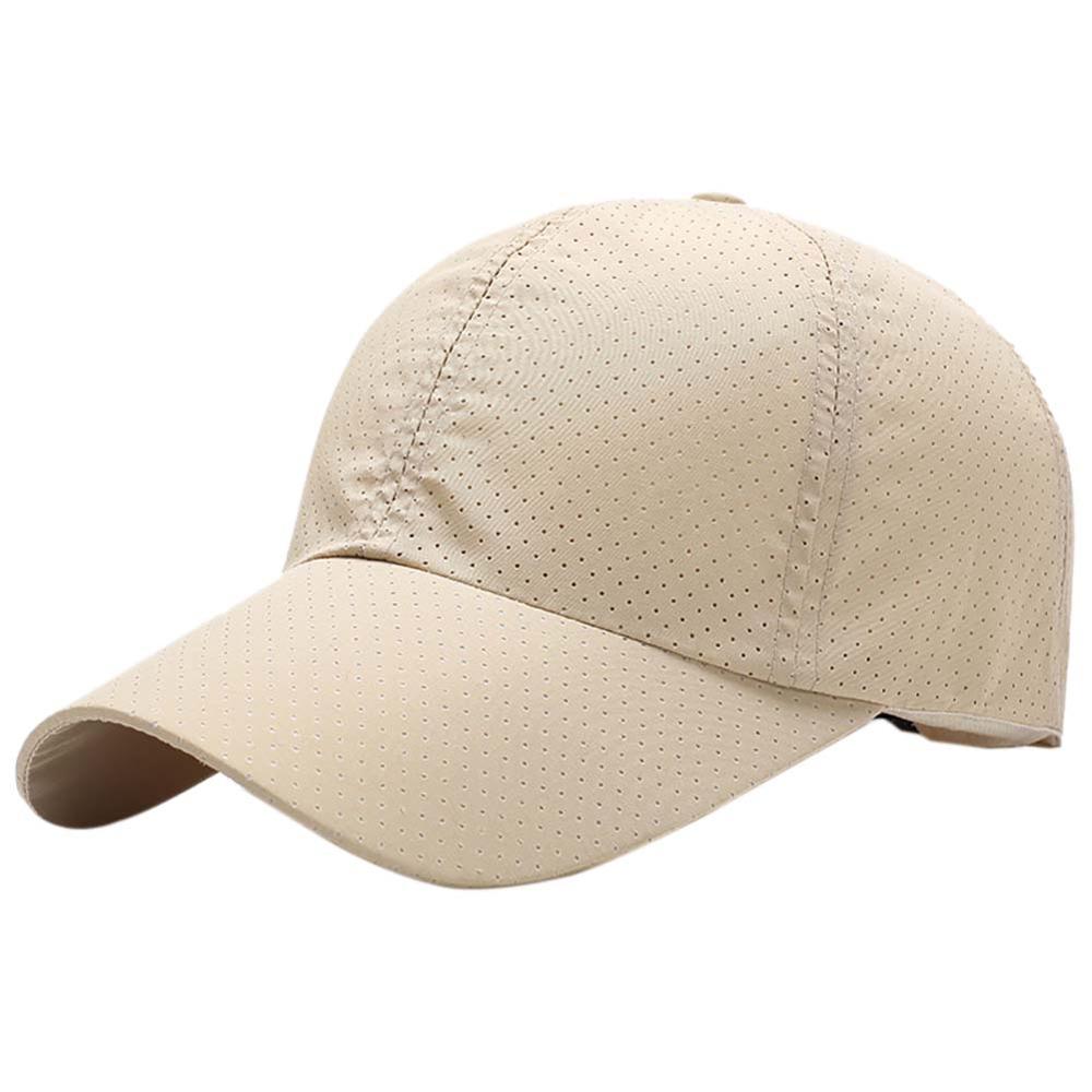 Sommer Sonne Hütte unisex Dünne Gittergewebe Schnell Trocken Atmungsaktive Baseball Golf Wandern Camping Segel Strand Kappe Sport Hütte: khaki