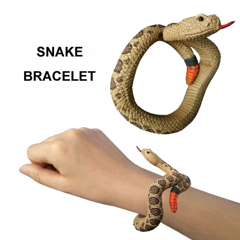 Children Cool Pretend Play Game Toys Hobbies Novelty Model Simulated Snake Bracelet Jokes Toys for Kids Adult: SN12-6