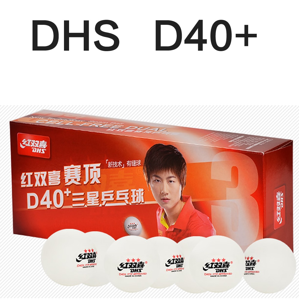 DHS D40 + Torneo 3 estrellas D40 + Material Seamed PP Ball, pelota de tenis de mesa/pelota de ping pong 10 unids/pack