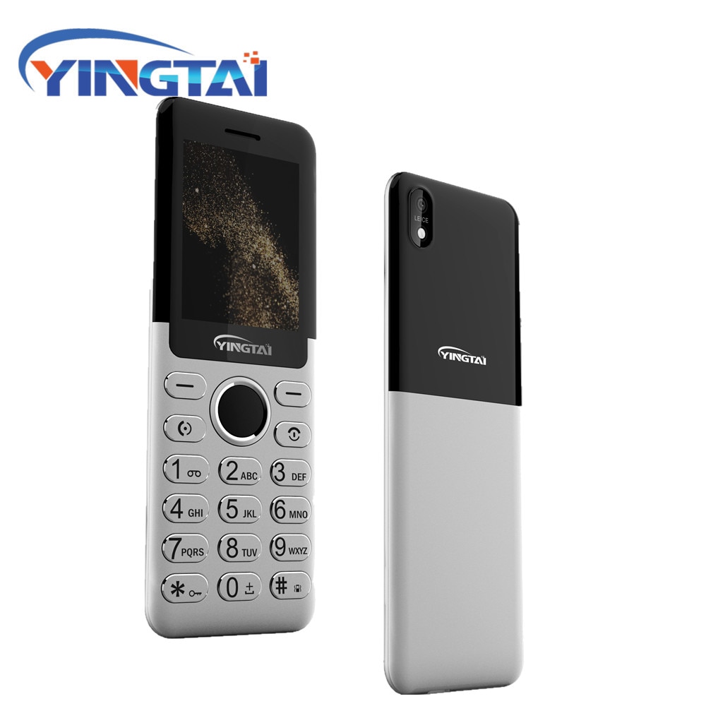 Original yingtai s3 2.0 polegada curvada tela de metal capa dupla sim cards barra do telefone móvel bluetooth dialer fm gravador tocha