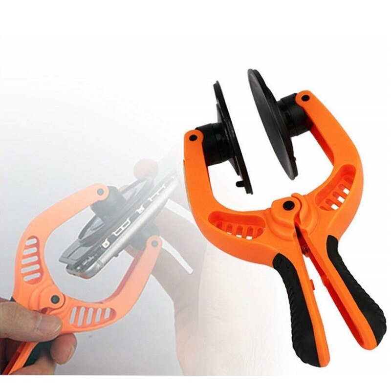 JM-OP10 LCD Screen Opening Tool Anti-slip Spring Pliers hand tools with 2pcs Suction Cups LCD Screen Disassemble Opening Tool