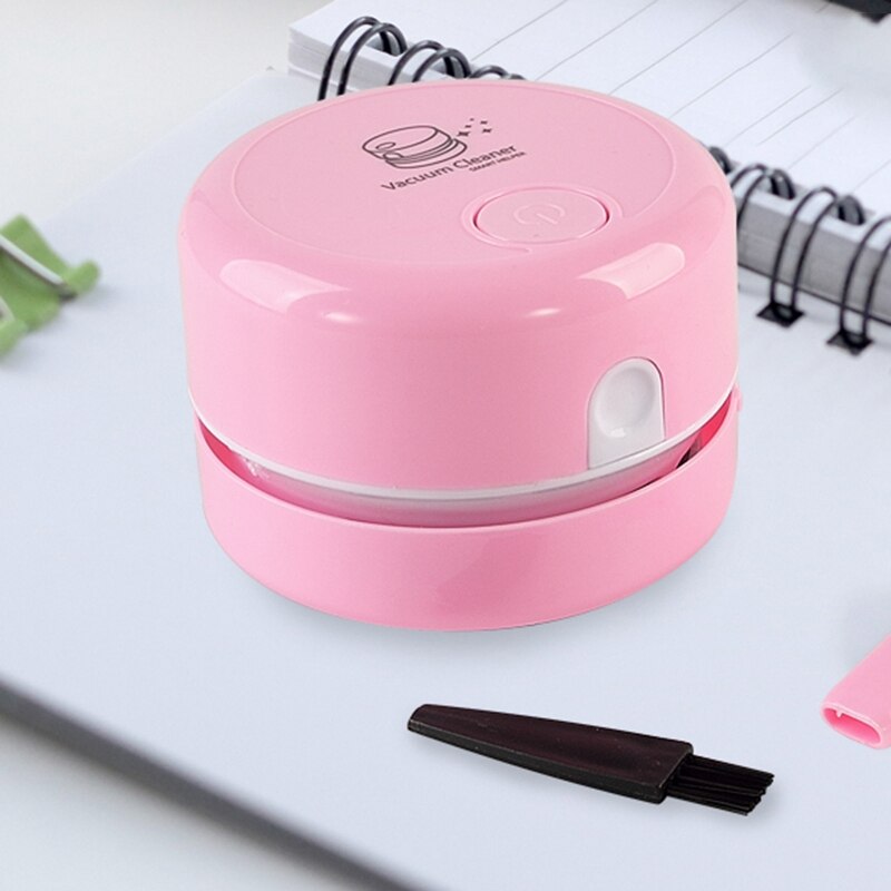 Schreibtisch Staubsauger, Mini Tisch Staub er, Handheld kabellos Tabletop Vakuum Reinigung für Tastatur Schule: Rosa