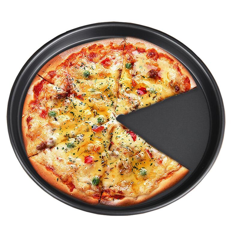 6 7 8 tommer premium non-stick pizza pan bakeware kulstofstål pizza plade rund dyb skål pizza pan bakke skimmel bageværktøj gyh