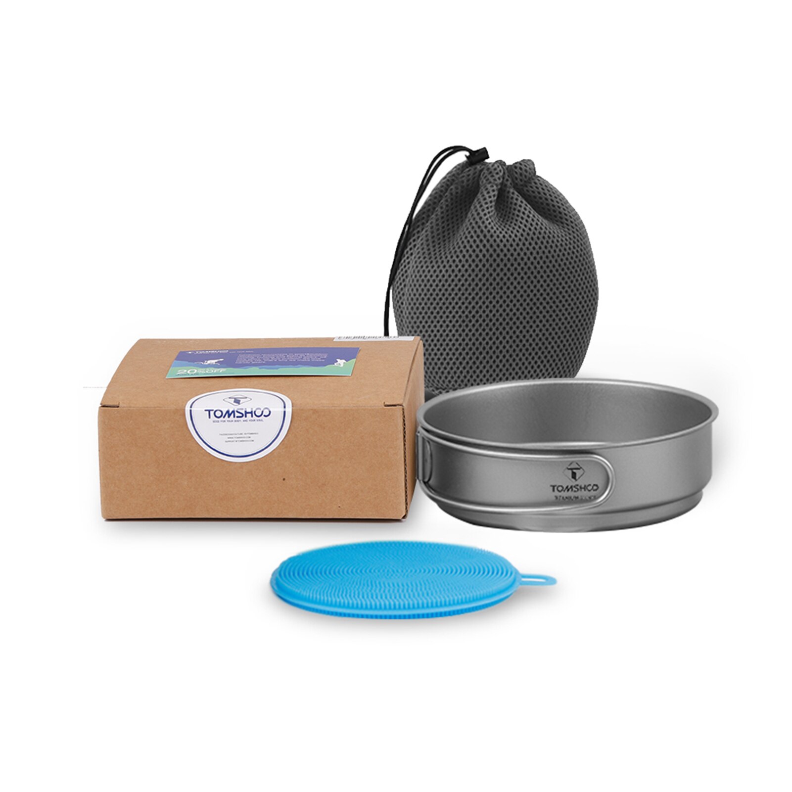 Tomshoo 350Ml Titanium Pan Non Stick Voor Camping En Wandelen Titanium Pan Gebruiksvoorwerpen Wandelen Picknick Koken Picknick Goederen: Default Title