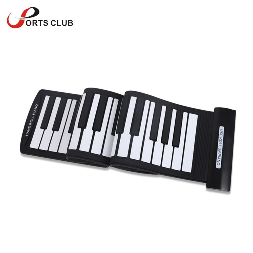 Flexibele 61 Toetsen Roll-Up Piano Usb Midi Elektronische Keyboard Piano Draagbare Hand Roll Piano