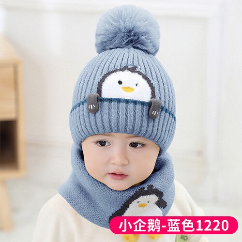 Gorro de punto con pompón para bebé de 1 a 3 años, gorro de lana cálido para niño y niña, babero de protección para las orejas, traje de gorro para bebé: 4