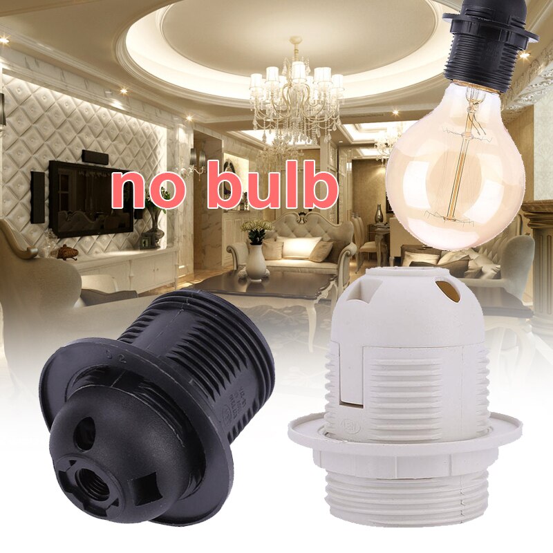 Edison Screw Es E27 Light Bulb Lamp Holder Base Socket Socket Accessory Lighting Parts Pendant LED White/Black