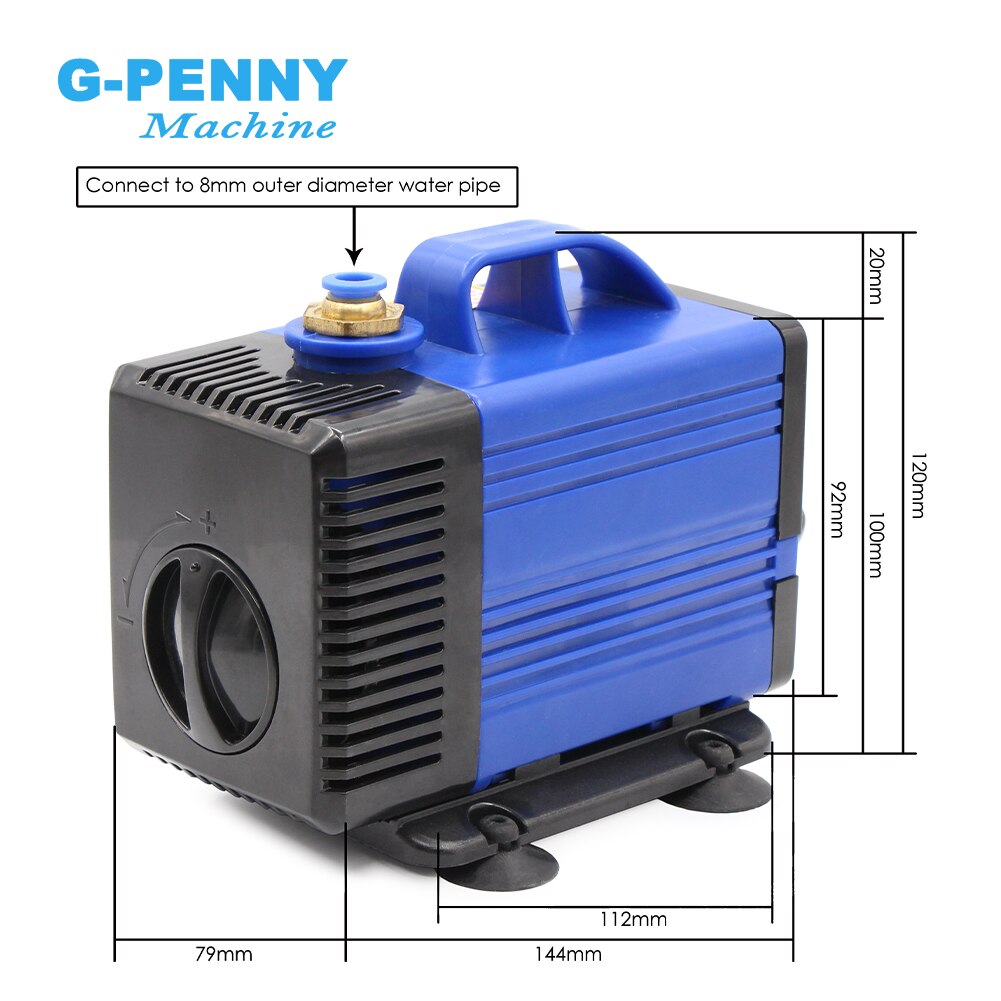 Pump 75w 110V water pump 60Hz max head 3.5m,max flow 3500L/H Multi-function submersible pump