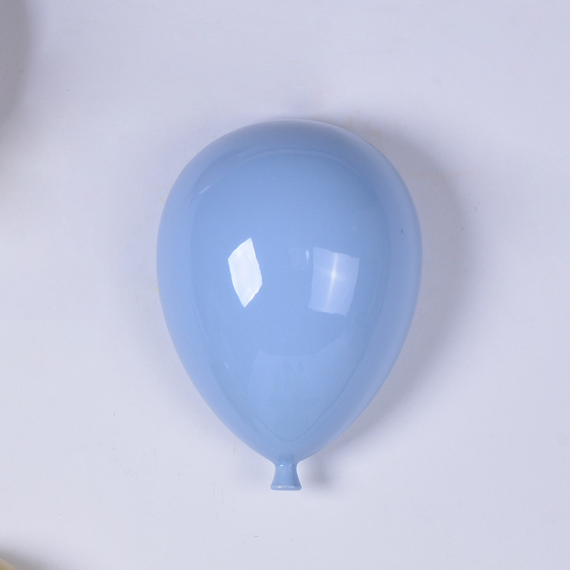 Ballon en céramique, décoration murale suspendue, sculpture artistique pour chambre d&#39;enfants, décoration pour la maison: Blue