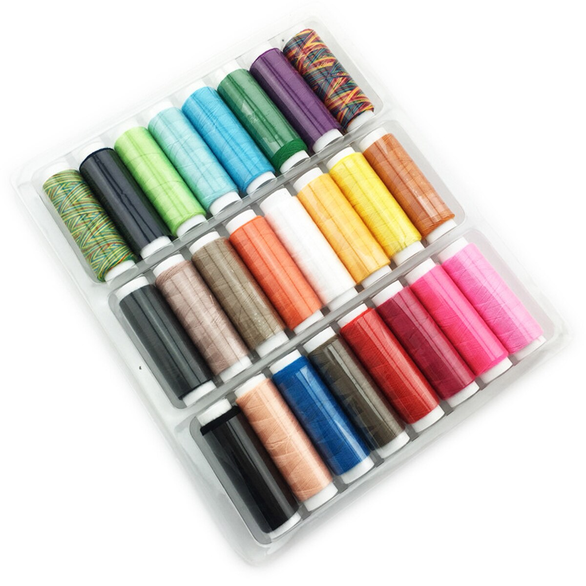 Sewing Threads 24 Color Polyester Sewing Machine Thread Sewing Set for Quilting Stitching Handmade Machine Sewing