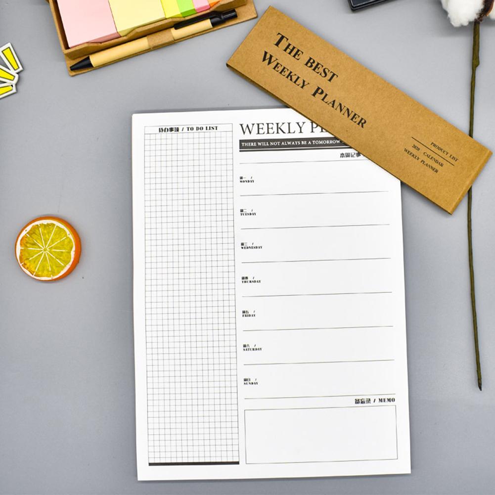 Schedule Plan Note Calendar Simple A4 Planning Schedule Calendar Memo for Home Office