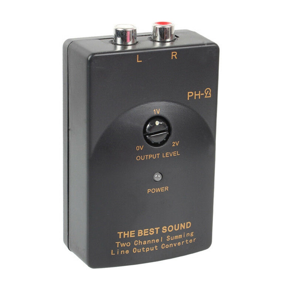 Durable Car Stereo High To Low Level Audio Converters Stable Subwoofer Speaker Amplifier Output Easy Installation Universal
