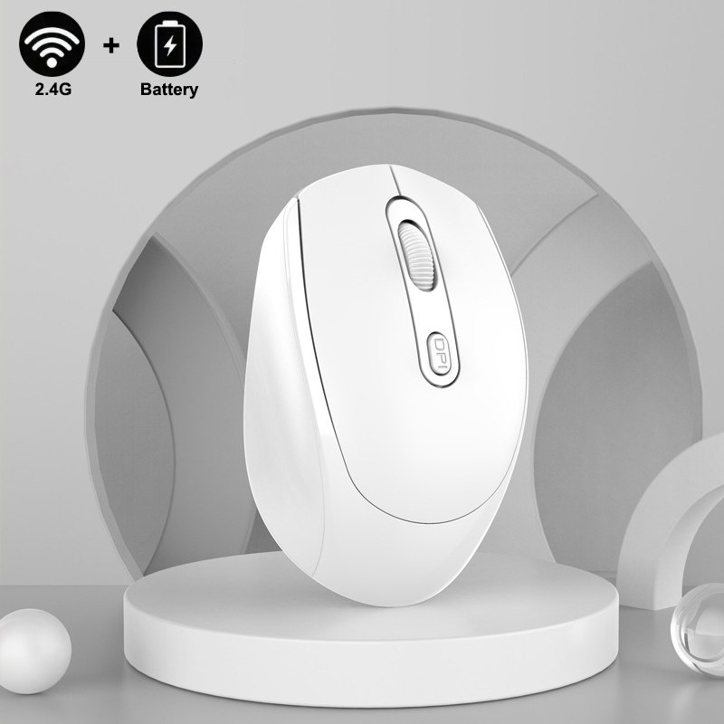 2.4G Wireless Mouse Gaming Mouse Battery Macaron Multicolor Wireless Mouse Mute Ergonomic Mouse Backlit Mice For Laptop: DARKNESS