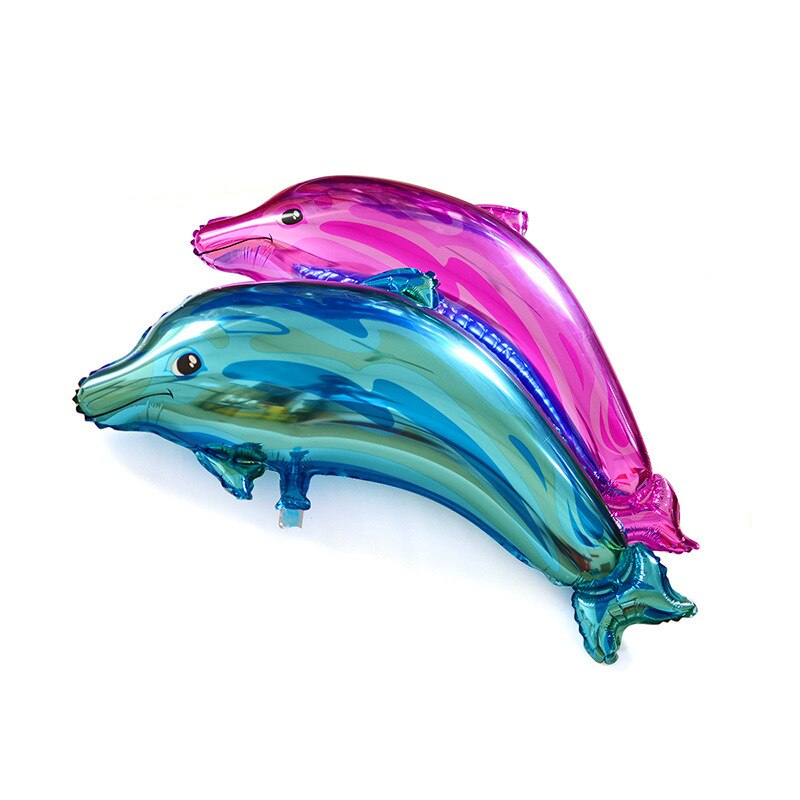Folie ballonger 1pc søte dyr delfin hai marine tema bursdagsfest dekorasjoner baby bad barn barns dag leker