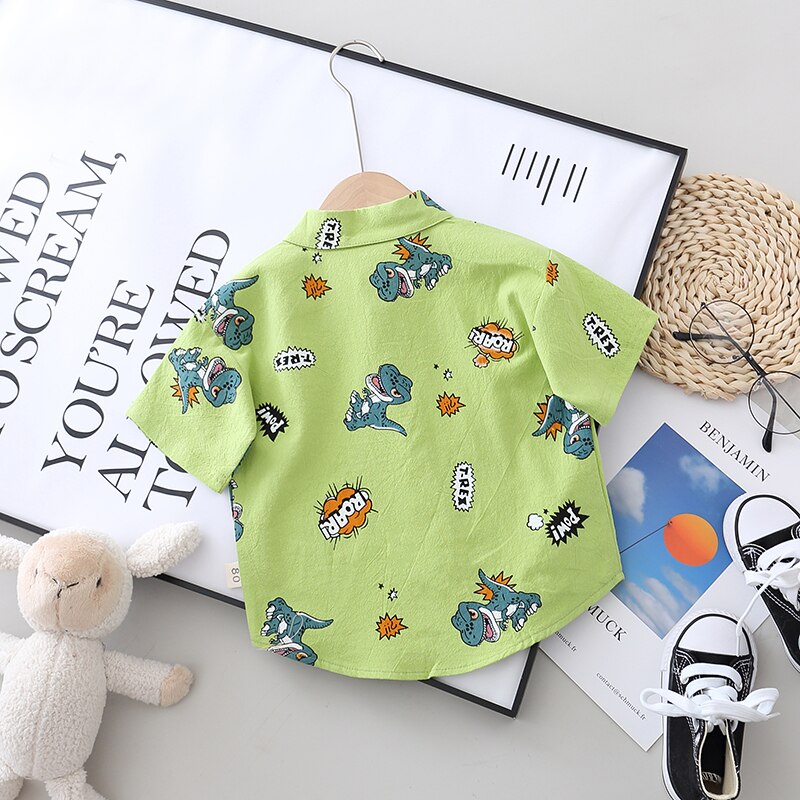 Børn printe dinosaur drenge/piger skjorter børn toppe langærmet baby tøj baby top t-shirts 0-5 år