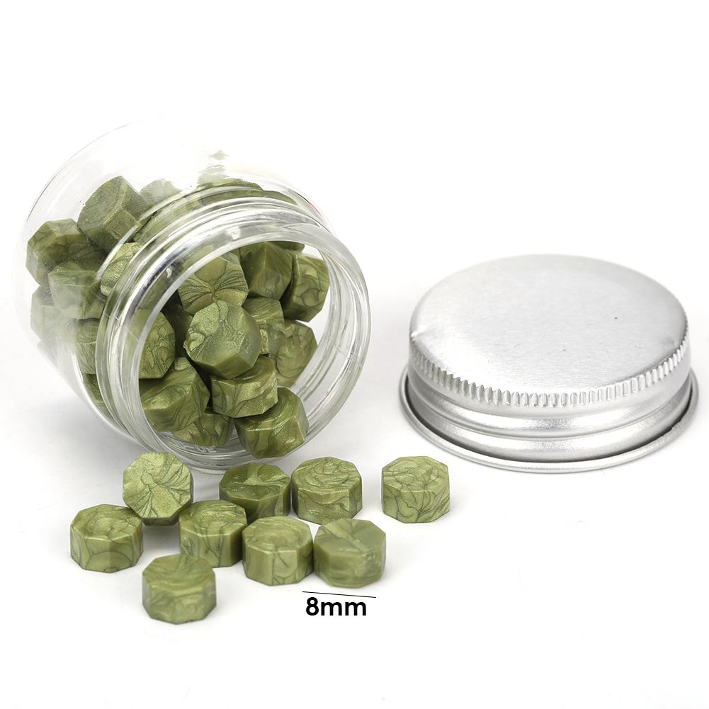 Cire à sceller Vintage en octogone perles | 60/100 pièces, perles rétro pour lettres personnelles, estampillage de douanes, accessoires décoratifs: G