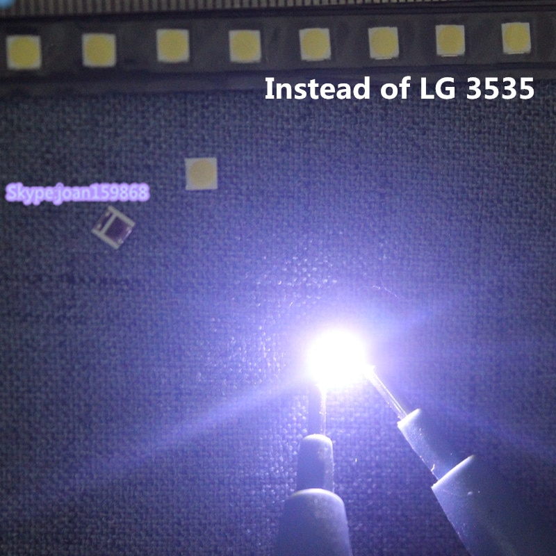 200 stk/parti til vedlikehold av lg ledet lcd tv bakgrunnsbelysning stripelys med 3535 smd ledet 6v sende erstatning  lg3535 6v