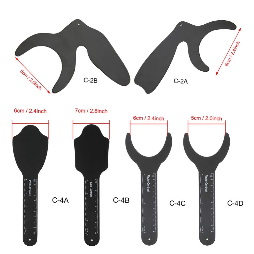 6 Pcs Dental Autoclavable Orthodontische Intraoral Fotografische Achtergrond Image Board Spiegel Wang Plaat Kit voor Nemen Orale Foto