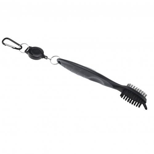 Escova para limpeza de tacos de golfe, escova com 2 lados para limpeza de ranhuras em cunha, kit de limpeza, ferramenta de limpeza, peças para esportes ao ar livre: Grey