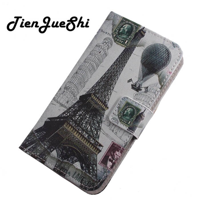 TienJueShi, funda de teléfono de protección de cuero con estilo encantador para Konrow Cool 55 COOLFIVE Plus, COOL-K, carcasa, cartera, piel Etui: Konrow COOL-K / Tower