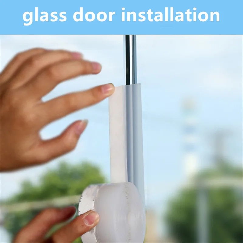 Tira de sellado de goma de silicona autoadhesiva para parte inferior de puerta y ventana de 5M, tira de insonorización, barra de sellado de puerta, cinta de sellado de ventana