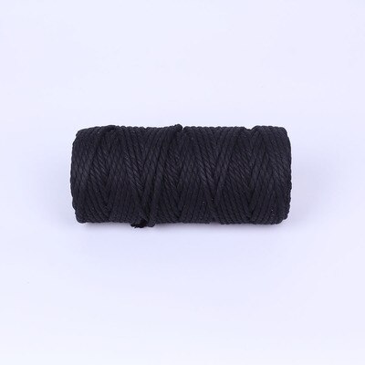 Cordon coloré 100% coton 4mm x 50m, cordelette Beige pour macramé artisanal bricolage fournitures décoratives pour Textile de maison de mariage: M