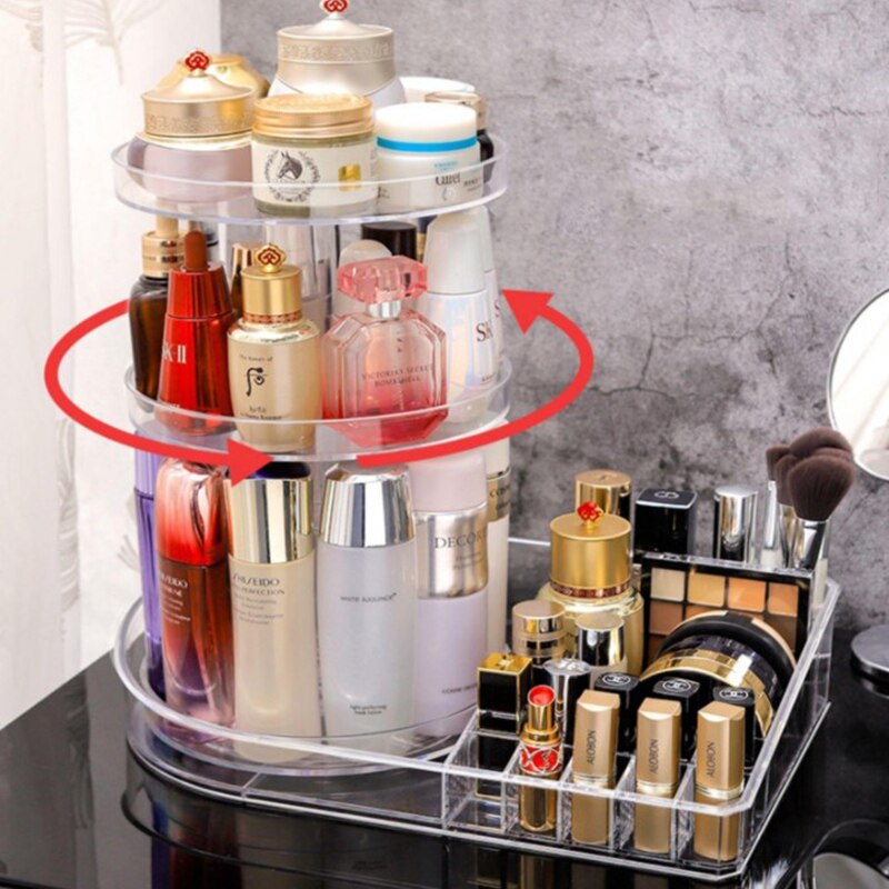 Acrylic Cosmetic Storage Rack Height Adjustable Ma... – Vicedeal