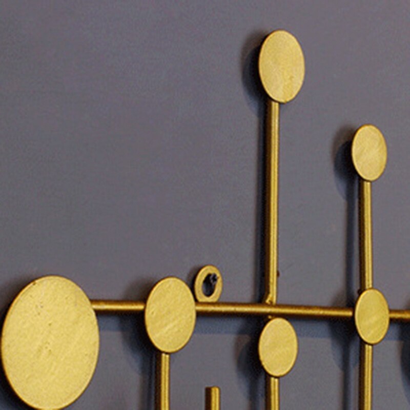 Polka Punkt Schmiedeeisen Dekorative Zauberstab-Montiert Schlüssel Halfter Zauberstab Lagerung Haken Eisen Haken für Wohnzimmer Tür Eingang Veranda Gold ein