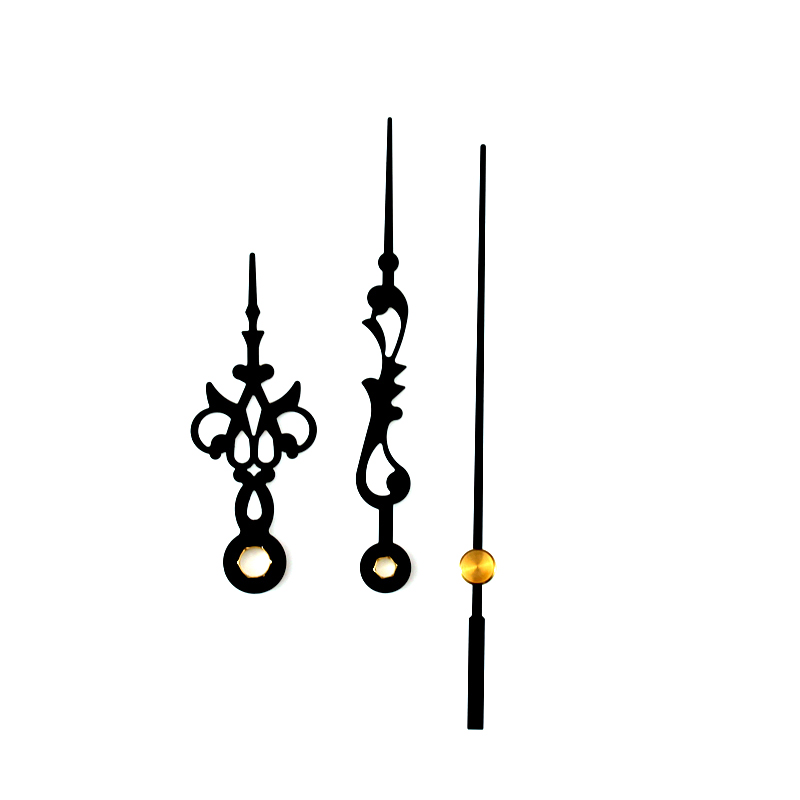 12888 jonge stad witte as wijzers zwarte klok wijzers 9301#  metalen aluminium kwarts klok accessoire diy klok kits