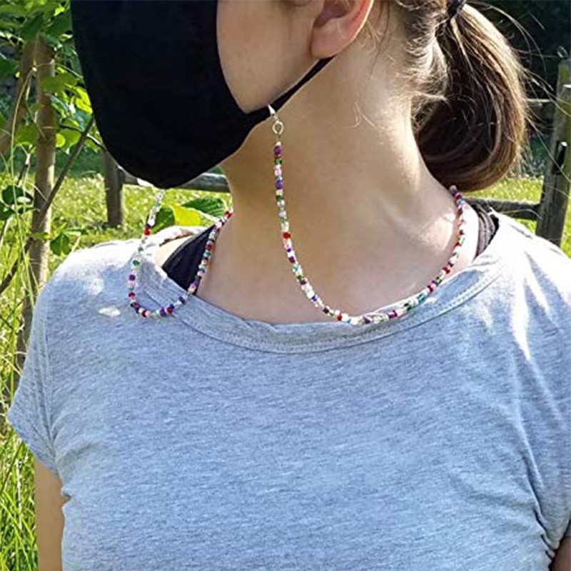 AOMU 15 Colori Nuovo Alla Moda In Rilievo Occhiali Maschera Catena per le Donne del Collo Catena Accessori Collana Della Cinghia Del Supporto per le Donne I Bambini di sicurezza