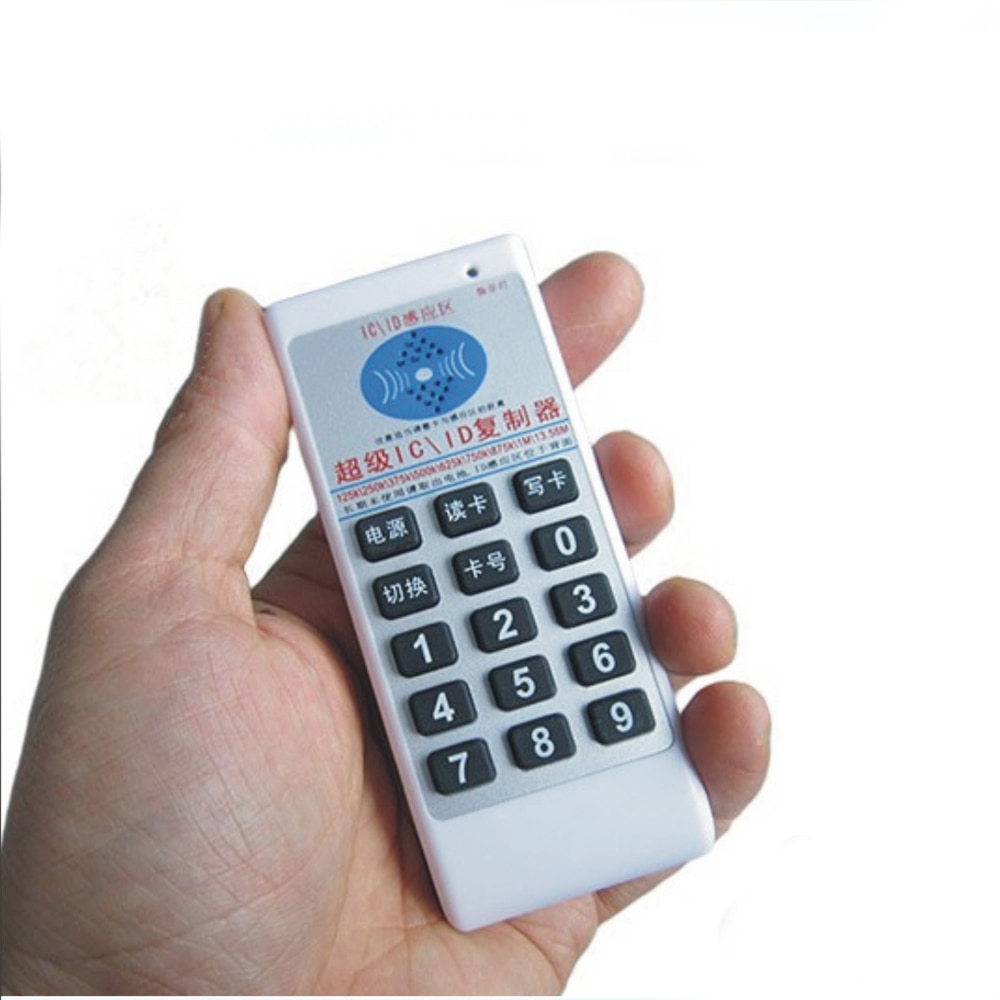 Handhållen 125 khz & 13.56 mhz rfid kopiator skrivare duplikator programmerare läsare  +10 st dubbel frekvens omskrivbar id fjärrkontroll taggar
