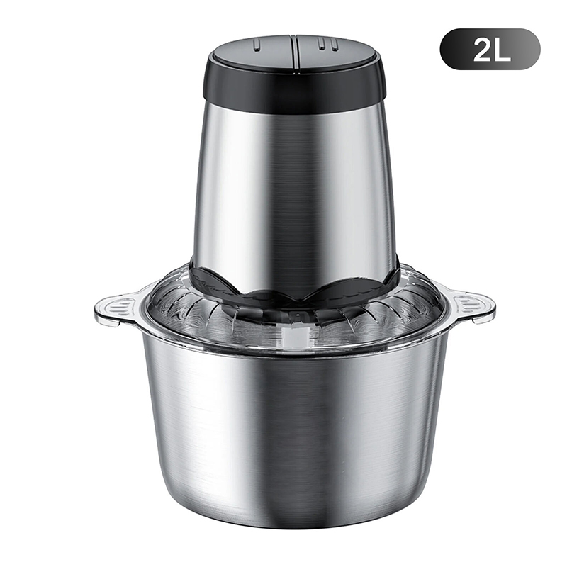 Elektrisk köttkvarn 2l stor hushållskapacitet rostfritt stål 2 växlar 300w högeffekts köksspis mixer: Default Title