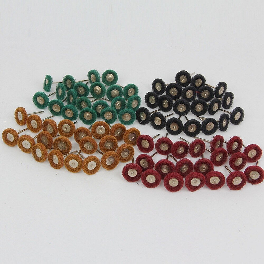 20pz mini Trapano Abrasiva in nylon Spazzola di Lucidatura di lucidatura Ruote 3.2 millimetri Gambo di Metallo Smalto per Accessori Utensile Rotante impostato gioielli