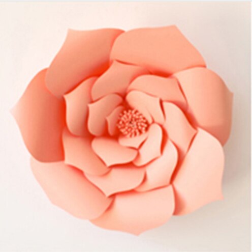 Baby shower 30cm vägg bakgrund blommor papper blommor bröllop dekoration diy konstgjord blomma ros papper hantverk bröllop blomma: 30cm rosa