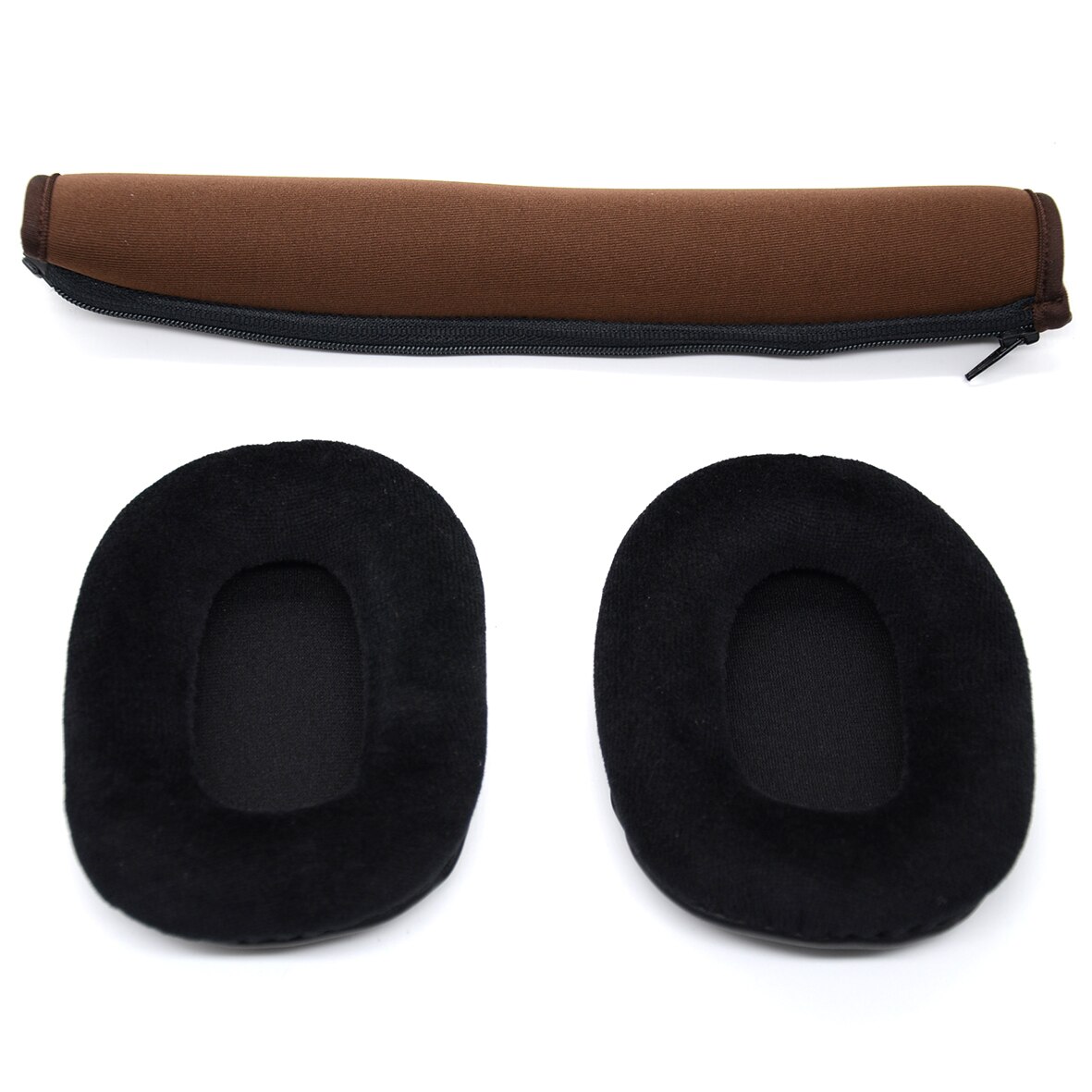 Ersatz Stirnband Ohrpolster Kissen für Audio Technica ATH M70 M50X M50 MSR7 M40X M40 M30X Headset Ohrenschützer Abdeckung ohr pads tassen: bk velvet brown band