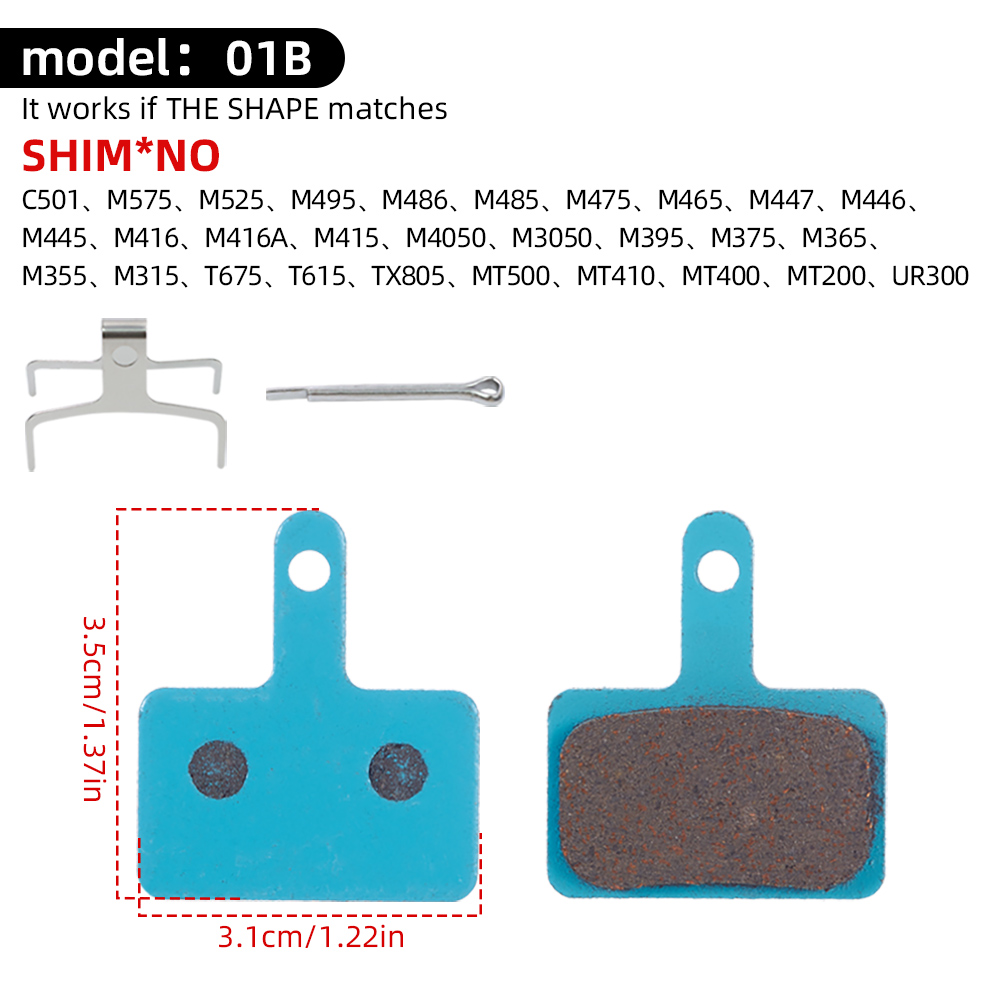 MOTSUV Bicycle Disc Brake Pads MTB Bike BB5 BB7 Pads Wear-resistant Blue Half Metal High Strength Steel Backplate Cycling Parts: WHITE